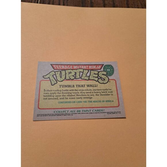 1989 Topps TMNT Trading Card 44 Teenage Mutant Ninja Turtles - Picture 2 of 3